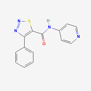 molecular formula C14H10N4OS B11015777 4-phenyl-N-(pyridin-4-yl)-1,2,3-thiadiazole-5-carboxamide 