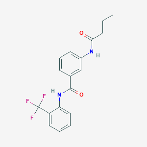 molecular formula C18H17F3N2O2 B11015785 3-(butanoylamino)-N-[2-(trifluoromethyl)phenyl]benzamide 