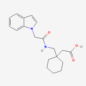 molecular formula C19H24N2O3 B11015806 (1-{[(1H-indol-1-ylacetyl)amino]methyl}cyclohexyl)acetic acid 