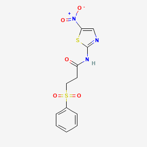 3-Benzenesulfonyl-N-(5-nitro-thiazol-2-yl)-propionamide