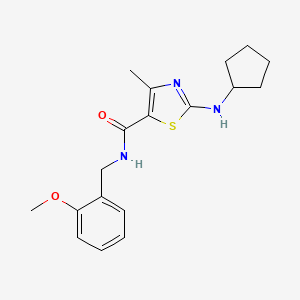 2-(cyclopentylamino)-N-(2-methoxybenzyl)-4-methyl-1,3-thiazole-5-carboxamide