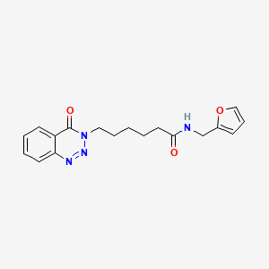 molecular formula C18H20N4O3 B11015841 N-(furan-2-ylmethyl)-6-(4-oxo-1,2,3-benzotriazin-3(4H)-yl)hexanamide 