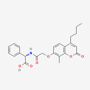 (2S)-({[(4-butyl-8-methyl-2-oxo-2H-chromen-7-yl)oxy]acetyl}amino)(phenyl)ethanoic acid