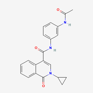 N-[3-(acetylamino)phenyl]-2-cyclopropyl-1-oxo-1,2-dihydroisoquinoline-4-carboxamide