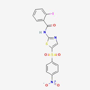 2-iodo-N-{5-[(4-nitrophenyl)sulfonyl]-1,3-thiazol-2-yl}benzamide