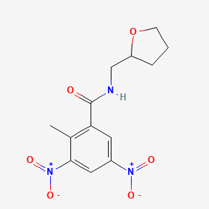 2-methyl-3,5-dinitro-N-(oxolan-2-ylmethyl)benzamide