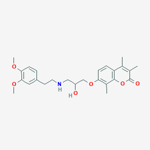 7-(3-{[2-(3,4-dimethoxyphenyl)ethyl]amino}-2-hydroxypropoxy)-3,4,8-trimethyl-2H-chromen-2-one