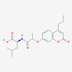 N-{2-[(2-oxo-4-propyl-2H-chromen-7-yl)oxy]propanoyl}-L-leucine