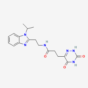 3-(3,5-dihydroxy-1,2,4-triazin-6-yl)-N-{2-[1-(propan-2-yl)-1H-benzimidazol-2-yl]ethyl}propanamide