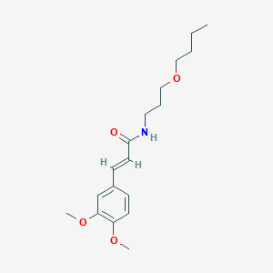 molecular formula C18H27NO4 B11015957 (2E)-N-(3-butoxypropyl)-3-(3,4-dimethoxyphenyl)prop-2-enamide 