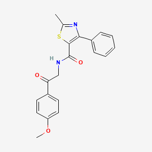 molecular formula C20H18N2O3S B11015972 N-[2-(4-methoxyphenyl)-2-oxoethyl]-2-methyl-4-phenyl-1,3-thiazole-5-carboxamide 