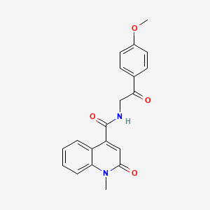 molecular formula C20H18N2O4 B11015981 N-[2-(4-methoxyphenyl)-2-oxoethyl]-1-methyl-2-oxo-1,2-dihydroquinoline-4-carboxamide 