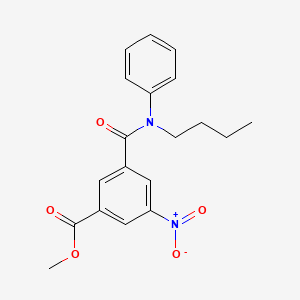 molecular formula C19H20N2O5 B11016014 Methyl 3-[butyl(phenyl)carbamoyl]-5-nitrobenzoate 