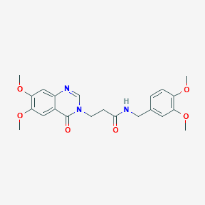 N-(3,4-dimethoxybenzyl)-3-(6,7-dimethoxy-4-oxoquinazolin-3(4H)-yl)propanamide