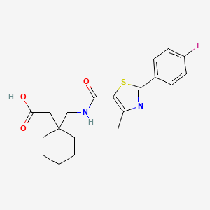 {1-[({[2-(4-Fluorophenyl)-4-methyl-1,3-thiazol-5-yl]carbonyl}amino)methyl]cyclohexyl}acetic acid