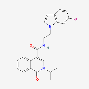 N-[2-(6-fluoro-1H-indol-1-yl)ethyl]-1-oxo-2-(propan-2-yl)-1,2-dihydroisoquinoline-4-carboxamide