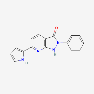 molecular formula C16H12N4O B11016056 2-phenyl-6-(1H-pyrrol-2-yl)-2H-pyrazolo[3,4-b]pyridin-3-ol 