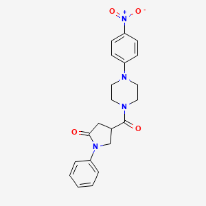 4-{[4-(4-Nitrophenyl)piperazin-1-yl]carbonyl}-1-phenylpyrrolidin-2-one