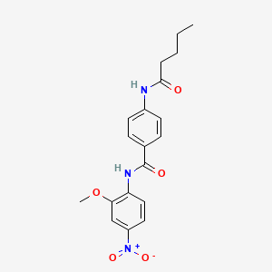 N-(2-methoxy-4-nitrophenyl)-4-(pentanoylamino)benzamide