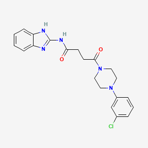 4-[4-(3-chlorophenyl)piperazin-1-yl]-N-(1,3-dihydro-2H-benzimidazol-2-ylidene)-4-oxobutanamide