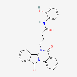 4-(5,11-dioxo-6a,11-dihydroisoindolo[2,1-a]quinazolin-6(5H)-yl)-N-(2-hydroxyphenyl)butanamide