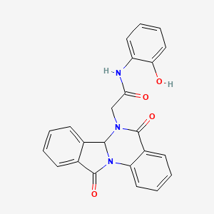 2-(5,11-dioxo-6a,11-dihydroisoindolo[2,1-a]quinazolin-6(5H)-yl)-N-(2-hydroxyphenyl)acetamide