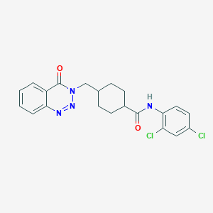 trans-N-(2,4-dichlorophenyl)-4-[(4-oxo-1,2,3-benzotriazin-3(4H)-yl)methyl]cyclohexanecarboxamide