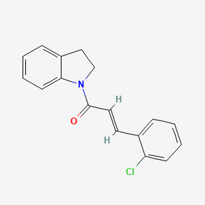 (2E)-3-(2-chlorophenyl)-1-(2,3-dihydro-1H-indol-1-yl)prop-2-en-1-one