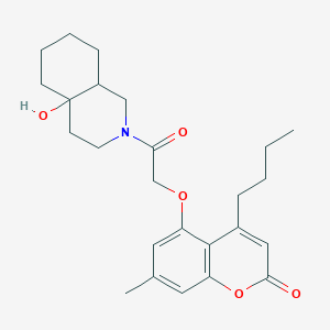 molecular formula C25H33NO5 B11016121 4-butyl-5-[2-(4a-hydroxyoctahydroisoquinolin-2(1H)-yl)-2-oxoethoxy]-7-methyl-2H-chromen-2-one 