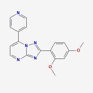 molecular formula C18H15N5O2 B11016150 2-(2,4-Dimethoxyphenyl)-7-(pyridin-4-yl)[1,2,4]triazolo[1,5-a]pyrimidine 