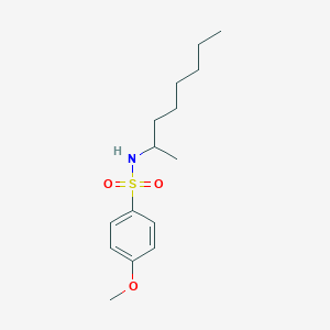 molecular formula C15H25NO3S B11016172 4-methoxy-N-(octan-2-yl)benzenesulfonamide 