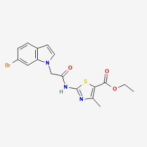 ethyl 2-{[(6-bromo-1H-indol-1-yl)acetyl]amino}-4-methyl-1,3-thiazole-5-carboxylate