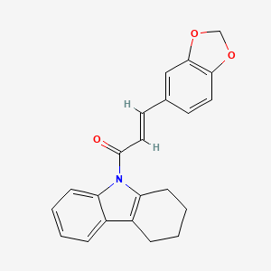 (2E)-3-(1,3-benzodioxol-5-yl)-1-(1,2,3,4-tetrahydro-9H-carbazol-9-yl)prop-2-en-1-one