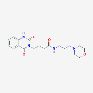 molecular formula C19H26N4O4 B11016255 4-(2-hydroxy-4-oxoquinazolin-3(4H)-yl)-N-[3-(morpholin-4-yl)propyl]butanamide 