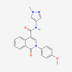 2-(4-methoxyphenyl)-N-(1-methyl-1H-pyrazol-4-yl)-1-oxo-1,2-dihydroisoquinoline-4-carboxamide