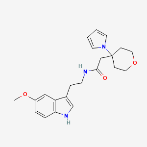 N-[2-(5-methoxy-1H-indol-3-yl)ethyl]-2-[4-(1H-pyrrol-1-yl)tetrahydro-2H-pyran-4-yl]acetamide