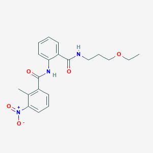 N-{2-[(3-ethoxypropyl)carbamoyl]phenyl}-2-methyl-3-nitrobenzamide