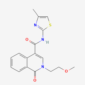 2-(2-methoxyethyl)-N-(4-methyl-1,3-thiazol-2-yl)-1-oxo-1,2-dihydroisoquinoline-4-carboxamide