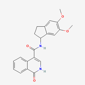 N-(5,6-dimethoxy-2,3-dihydro-1H-inden-1-yl)-1-hydroxyisoquinoline-4-carboxamide