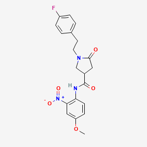 1-[2-(4-fluorophenyl)ethyl]-N-(4-methoxy-2-nitrophenyl)-5-oxopyrrolidine-3-carboxamide