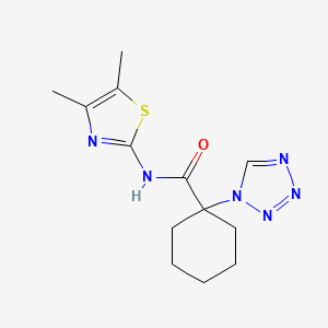 N-[(2E)-4,5-dimethyl-1,3-thiazol-2(3H)-ylidene]-1-(1H-tetrazol-1-yl)cyclohexanecarboxamide