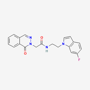 N-[2-(6-fluoro-1H-indol-1-yl)ethyl]-2-[1-oxo-2(1H)-phthalazinyl]acetamide