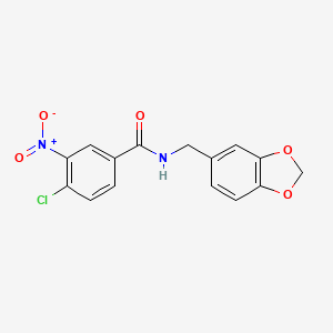 N-(1,3-benzodioxol-5-ylmethyl)-4-chloro-3-nitrobenzamide