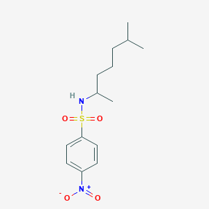 molecular formula C14H22N2O4S B11016435 N-(6-methylheptan-2-yl)-4-nitrobenzenesulfonamide CAS No. 548789-37-3