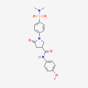 1-[4-(dimethylsulfamoyl)phenyl]-N-(4-methoxyphenyl)-5-oxopyrrolidine-3-carboxamide