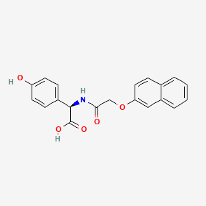 molecular formula C20H17NO5 B11016466 (2R)-(4-hydroxyphenyl){[(naphthalen-2-yloxy)acetyl]amino}ethanoic acid 