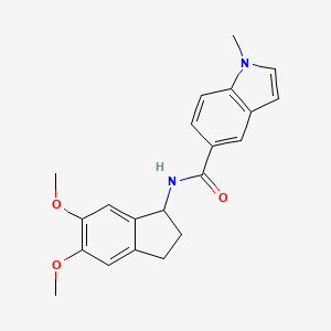 N-(5,6-dimethoxy-2,3-dihydro-1H-inden-1-yl)-1-methyl-1H-indole-5-carboxamide