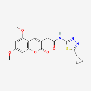 N-(5-cyclopropyl-1,3,4-thiadiazol-2-yl)-2-(5,7-dimethoxy-4-methyl-2-oxo-2H-chromen-3-yl)acetamide