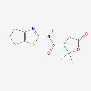 N-(5,6-dihydro-4H-cyclopenta[d][1,3]thiazol-2-yl)-2,2-dimethyl-5-oxotetrahydrofuran-3-carboxamide