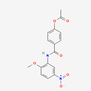 4-[(2-Methoxy-5-nitrophenyl)carbamoyl]phenyl acetate